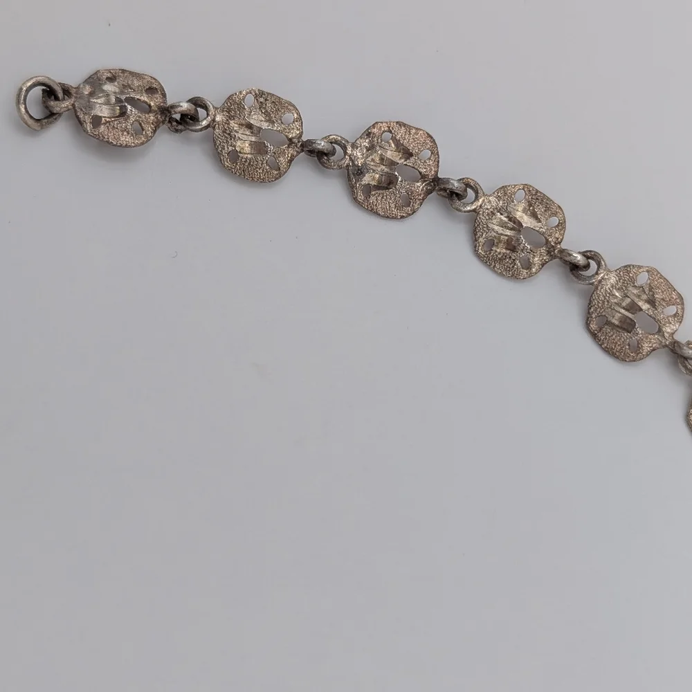 Solid .925 Silver Sand-dollar Bracelet